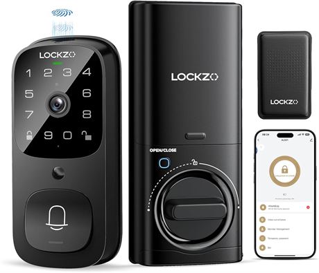 Smart Lock with Camera, WiFi Door, Keyless Entry, Fingerprint, Keypad