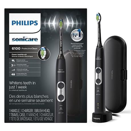 Brosse à Dents Philips Sonicare ProtectiveClean 6100, Noir