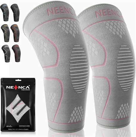 NEENCA Knee Braces 2-Pack, Compression Support Sleeves