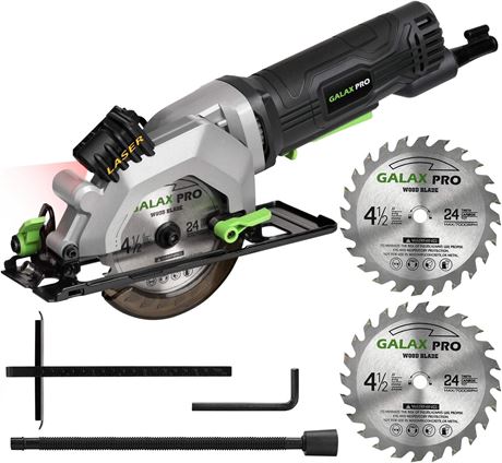 GALAX PRO Circular Saw 4A 3500RPM with Laser Guide, 1-11/16" Depth (90 )