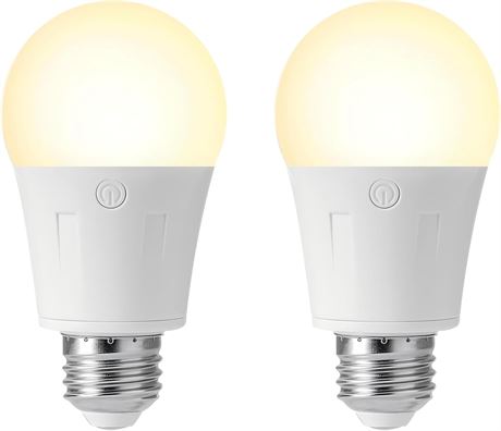 Rechargeable Wireless Light Bulbs 2 Pack, Dimmable RGB LED with Remote