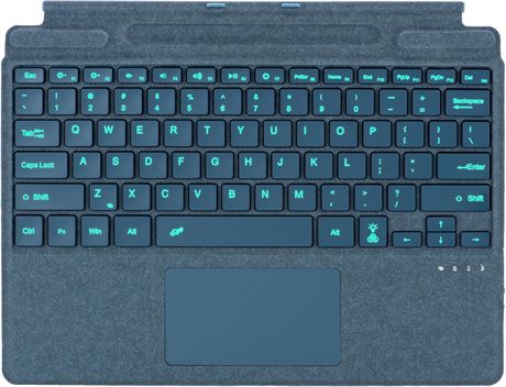 Type Cover for Microsoft Surface Pro 8/9/10/Pro X/11, Backlit Keyboard