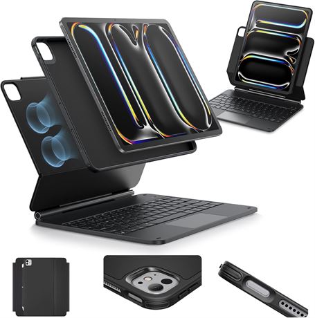 ESR iPad Pro 13 Keyboard Case (M5/M4, 2025/2024) Black