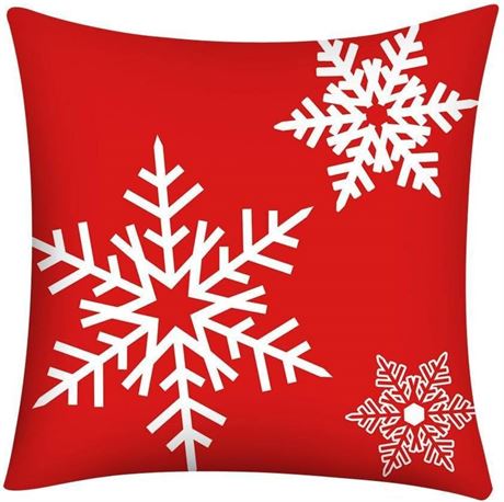 Girls Christmas Pillowcase, Set of 4, 18x18 Inches