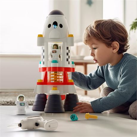iPlay, iLearn Rocket Space Toys, Kids Spaceship Playset, STEM Gift