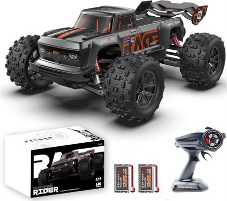 Voiture et camion RC 1:16, 40 km/h, 4x4 tout-terrain, IPX4, 2 batteries