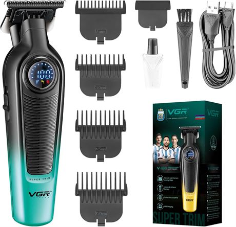 VGR Hair Trimmer for Men, Cordless 7000RPM, Ceramic Blade, USB Rechargeable