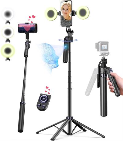 Tr pied 180 cm avec suivi visage pour iPhone, rotatif 360 , t l commande