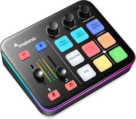 MAONO Audio Mixer: Interface, RGB, Bluetooth G1NEO
