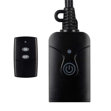 HBN Outdoor Indoor Wireless Remote Outlet, Weatherproof 15A Plug, ETL Certified