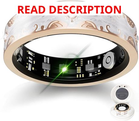 Smart Ring for Women, Fitness Ring, Steps, iOS & Android (White, 10)