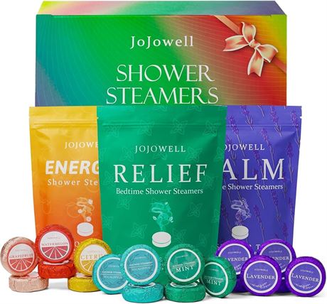 Shower Steamers Aromatherapy - 18 Pack Shower Bombs, Organic Essential Oils