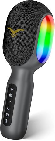 Wireless Bluetooth Karaoke Microphone, 5-in-1 Portable Handheld Mic Speaker