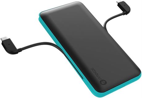 Ampere Power Bank 10000mAh Portable Charger with Built-in Lightning & USB-C