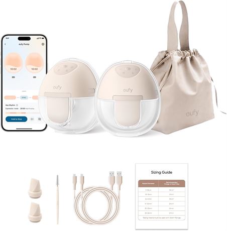 eufy Security Wearable Breast Pump E10, Hands-Free Pump with App Control