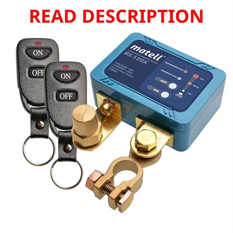 Matell 12V Battery Disconnect Switch with Smart Voltage Control, Anti-Theft