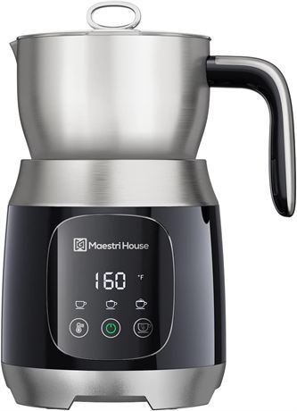 Maestri House Milk Frother 20oz Variable Temp & Froth, DualFro 600, Smart Touch