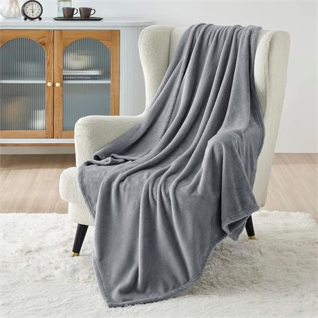 Couverture Polaire Bedsure Twin Blanket 60x80 Gris