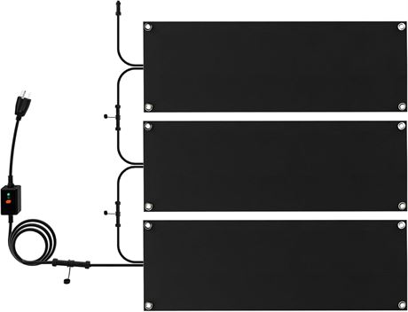 Snow Melting Mats, Heated Outdoor Mats for Walkways, 10 x 30, 3PCS