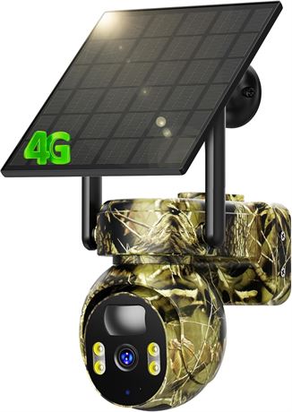 LIWAN Cellular Trail Camera, 4G LTE, 2K HD, 360 Live View, Solar, PIR, IP66 SIM