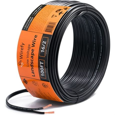 Wirefy 16/2 Low Voltage Lighting Wire - 100 ft