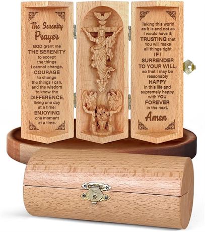 Jesuspirit - Our Father in Heaven Christian Decor, Catholic Wooden Statue