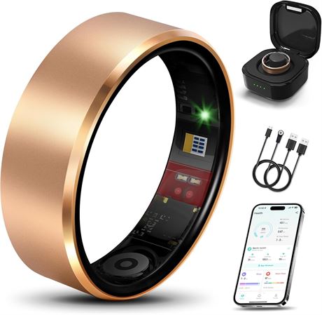 Smart Health Ring 2.0 for Women & Men, Fingerprint-Resistant, SpO2, BP