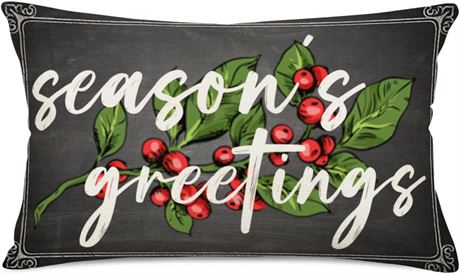 Easternproject Christmas Pillow Covers, 12x20 Inch, Set of 2