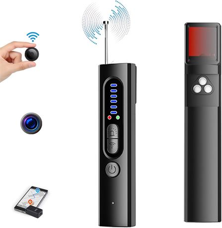 Hidden Camera Bug Detector, Anti-Spy RF Signal Finder, 4 Modes 25H Battery Life