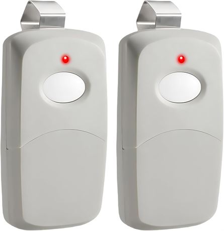 2-Pack Linear 3089 Garage Door Remote, Multicode, 10-Dip, 300MHz, Grey