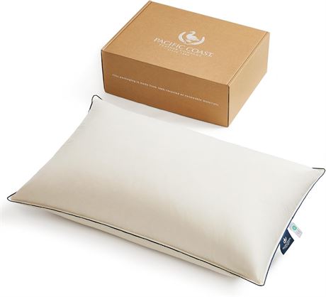 Pacific Coast Down Pillow with Organic Cotton Shell, Hotel Collection King