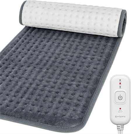 Comfytemp Heating Pad 12"x24", Large Electric Pad for Back & Cramps