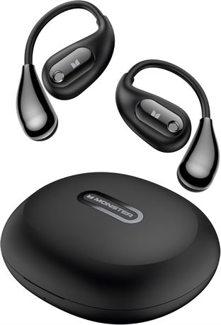Monster AC210 Open-Ear Bluetooth 5.4 Headphones, 30H Playtime, IPX5 Waterproof