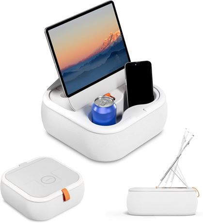 Magnetic Tablet Pillow Stand with Rings for iPad, Tablet, Kindle