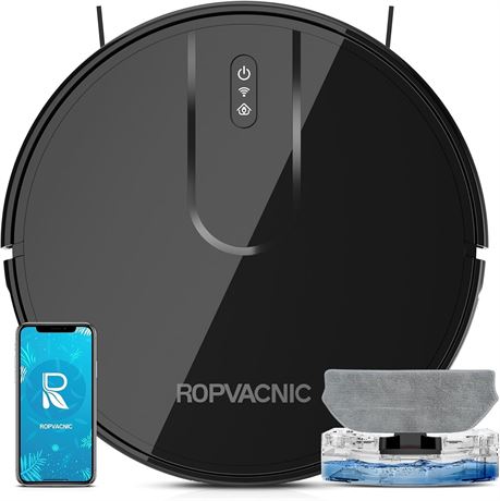 Aspirateur robot 4000Pa laveur recharge auto évitement obstacles