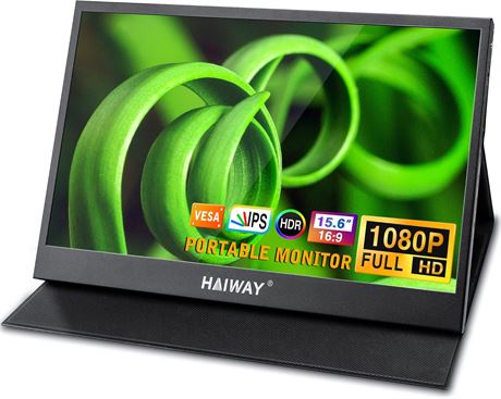 Moniteur Portable Haiway 15.6" FHD HDMI USB-C Jeu/Voyage