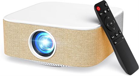 HAPPRUN Mini Projector Electric Focus 1080p Bluetooth for Phone/HDMI/PS5