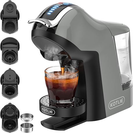 KOTLIE 5in1 19Bar Multicapsule Espresso Machine, Cold/Hot Brew, Single-Serve