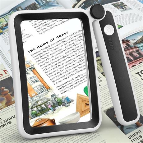 Loupe éclairante 5X LED rechargeable lecture seniors vision basse
