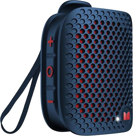 Monster Blaster Clip-On Bluetooth Speaker Wearable 12H TWS IPX7 Mini Blue