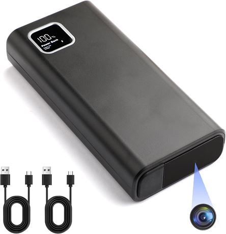 Caméra 2K HD 64Go, détection mouvement, vision nocturne, batterie 10000mAh