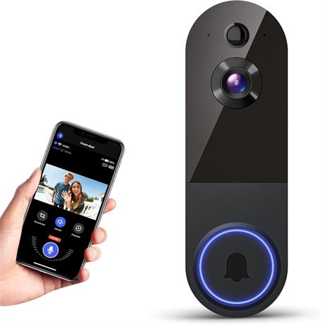 1080p Wireless Video Doorbell Night Vision, Two-Way Audio, AI Motion