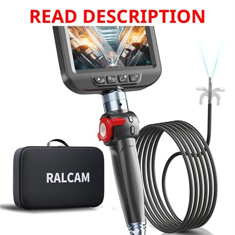 2-Way 180° Articulating Borescope with Light, 6.2mm Ultra-Slim Probe