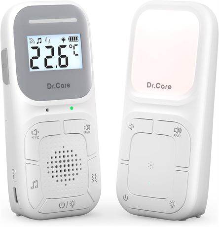 Dr. Care Neo Baby Audio Monitor with Two-Way Talk, VOX, 1000ft, No WiFi