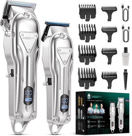 Hair Clippers for Men, Cordless Clipper & Trimmer Set with Battery Life