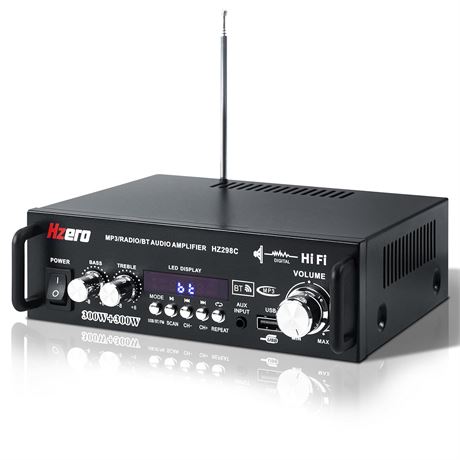 Amplificateur HiFi HZERO Bluetooth 600W 2CH Stéréo Maison