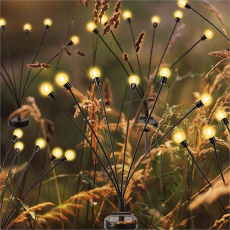 Solar Powered Firefly Lights, Outdoor Decorative Garden Lights
