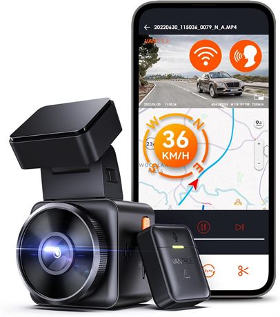 Dashcam Vantrue E1 Mini WiFi 2.7K GPS 60fps vision nocturne 24h