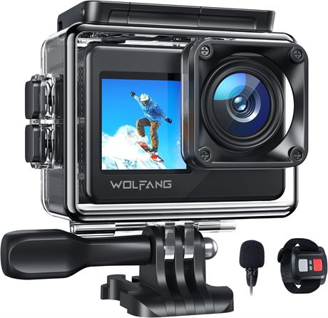 WOLFANG GA120 4K Action Camera 40M Waterproof Dual Screen