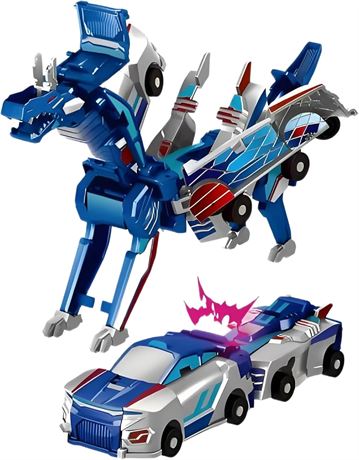 Magnetic Dinosaur Car Toy - 2-in-1 Crash & Transform Dino, No Battery
